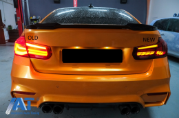 Stopuri OLED compatibil cu BMW Seria 3 F30 (2011-2019) F35 F80 Rosu Clar M4 Design cu Semnal Dinamic Secvential-image-6084665
