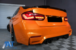 Stopuri OLED compatibil cu BMW Seria 3 F30 (2011-2019) F35 F80 Rosu Clar M4 Design cu Semnal Dinamic Secvential-image-6084672