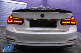 Stopuri OLED compatibil cu BMW Seria 3 F30 (2011-2019) F35 F80 Rosu Clar M4 Design cu Semnal Dinamic Secvential-image-6089131