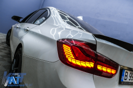 Stopuri OLED compatibil cu BMW Seria 3 F30 (2011-2019) F35 F80 Rosu Clar M4 Design cu Semnal Dinamic Secvential-image-6089132