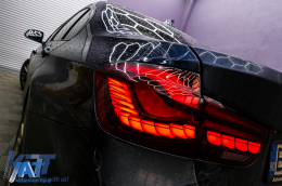 Stopuri OLED compatibil cu BMW Seria 3 F30 (2011-2019) F35 F80 Rosu Clar M4 Design cu Semnal Dinamic Secvential-image-6089455
