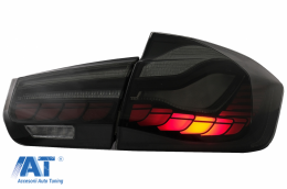 Stopuri OLED compatibil cu BMW Seria 3 F30 (2011-2019) F35 F80 Rosu Fumuriu M4 Design cu Semnal Dinamic Secvential-image-6082786