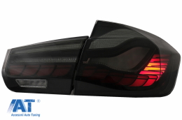 Stopuri OLED compatibil cu BMW Seria 3 F30 (2011-2019) F35 F80 Rosu Fumuriu M4 Design cu Semnal Dinamic Secvential-image-6082787