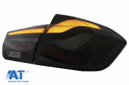Stopuri OLED compatibil cu BMW Seria 3 F30 (2011-2019) F35 F80 Rosu Fumuriu M4 Design cu Semnal Dinamic Secvential-image-6082793