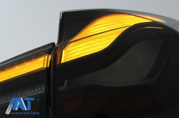Stopuri OLED compatibil cu BMW Seria 3 F30 (2011-2019) F35 F80 Rosu Fumuriu M4 Design cu Semnal Dinamic Secvential-image-6082794