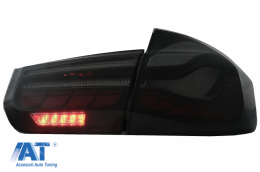Stopuri OLED compatibil cu BMW Seria 3 F30 (2011-2019) F35 F80 Rosu Fumuriu M4 Design cu Semnal Dinamic Secvential-image-6082797