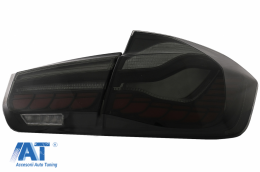 Stopuri OLED compatibil cu BMW Seria 3 F30 (2011-2019) F35 F80 Rosu Fumuriu M4 Design cu Semnal Dinamic Secvential-image-6082799