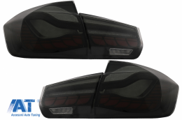 Stopuri OLED compatibil cu BMW Seria 3 F30 (2011-2019) F35 F80 Rosu Fumuriu M4 Design cu Semnal Dinamic Secvential-image-6082800