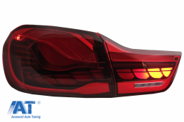 Stopuri OLED compatibil cu BMW Seria 4 F32 F33 F36 M4 F82 F83 (2013-03.2019) Rosu Clar cu Semnal Dinamic Secvential-image-6086303