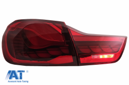 Stopuri OLED compatibil cu BMW Seria 4 F32 F33 F36 M4 F82 F83 (2013-03.2019) Rosu Clar cu Semnal Dinamic Secvential-image-6086312