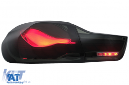 Stopuri OLED compatibil cu BMW Seria 4 F32 F33 F36 M4 F82 F83 (2013-03.2019) Rosu Fumuriu cu Semnal Dinamic Secvential-image-6088410