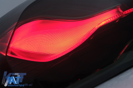 Stopuri OLED compatibil cu BMW Seria 4 F32 F33 F36 M4 F82 F83 (2013-03.2019) Rosu Fumuriu cu Semnal Dinamic Secvential-image-6088412