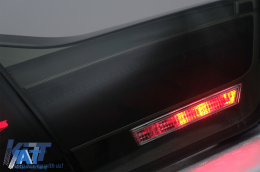 Stopuri OLED compatibil cu BMW Seria 4 F32 F33 F36 M4 F82 F83 (2013-03.2019) Rosu Fumuriu cu Semnal Dinamic Secvential-image-6088413