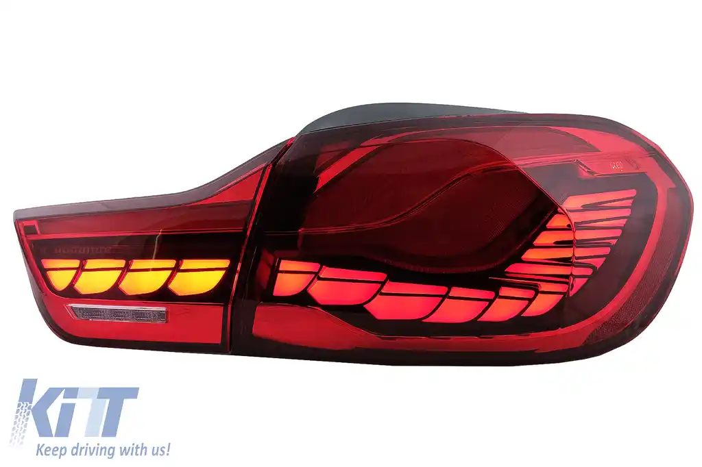 Stopuri OLED compatibil cu BMW Seria 4 F32 F33 F36 M4 F82 F83 (2013-03.2019) Rosu cu Semnal Dinamic Secvential-image-6097433
