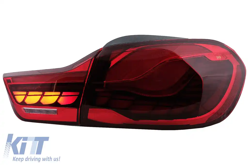 Stopuri OLED compatibil cu BMW Seria 4 F32 F33 F36 M4 F82 F83 (2013-03.2019) Rosu cu Semnal Dinamic Secvential-image-6097434
