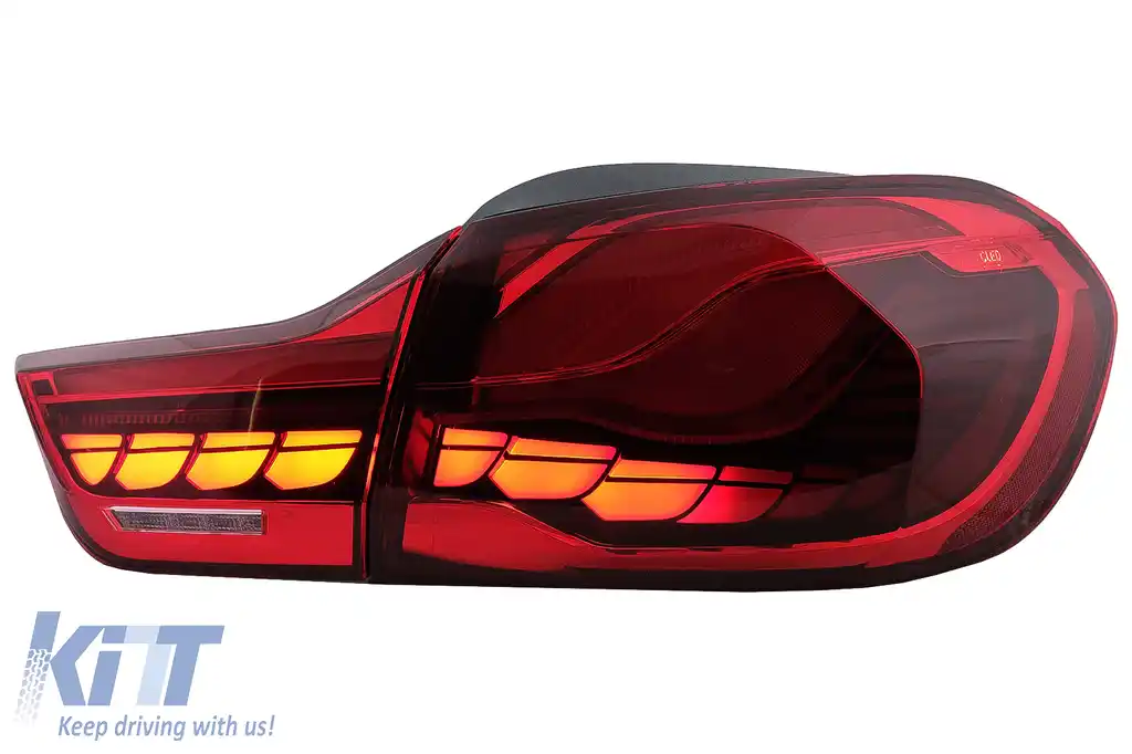 Stopuri OLED compatibil cu BMW Seria 4 F32 F33 F36 M4 F82 F83 (2013-03.2019) Rosu cu Semnal Dinamic Secvential-image-6097435