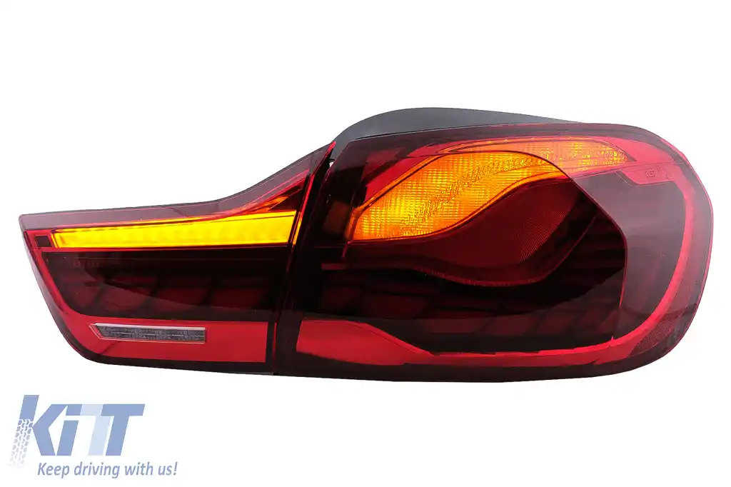 Stopuri OLED compatibil cu BMW Seria 4 F32 F33 F36 M4 F82 F83 (2013-03.2019) Rosu cu Semnal Dinamic Secvential-image-6097438
