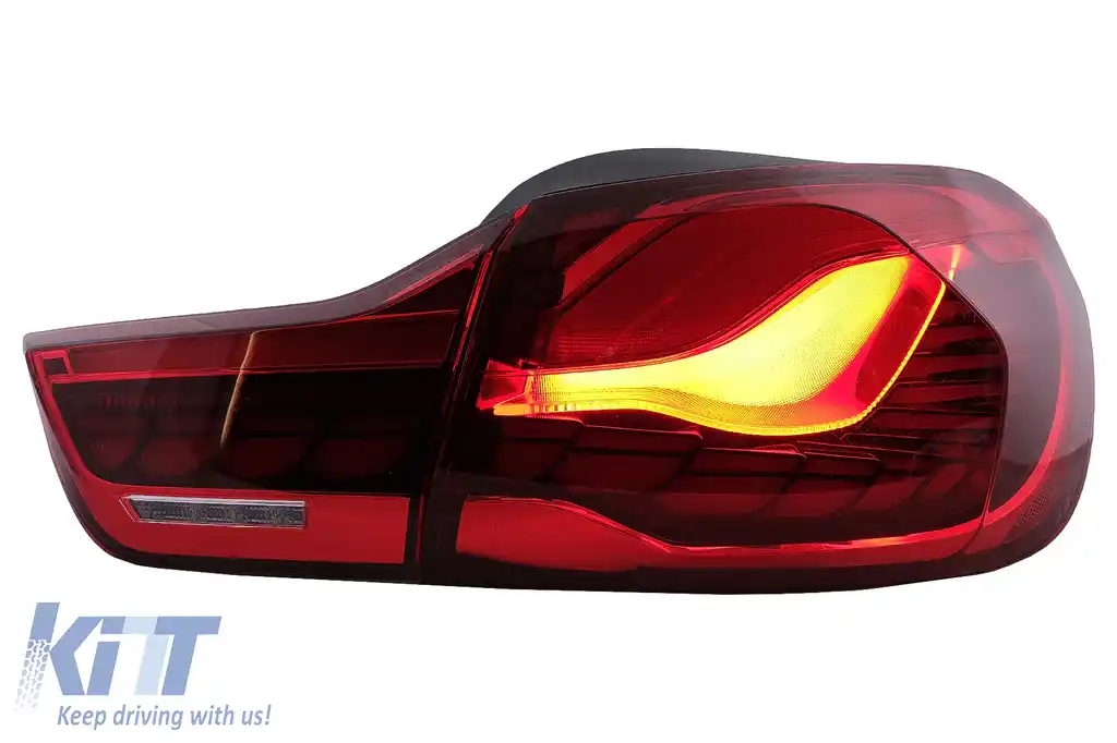 Stopuri OLED compatibil cu BMW Seria 4 F32 F33 F36 M4 F82 F83 (2013-03.2019) Rosu cu Semnal Dinamic Secvential-image-6097441