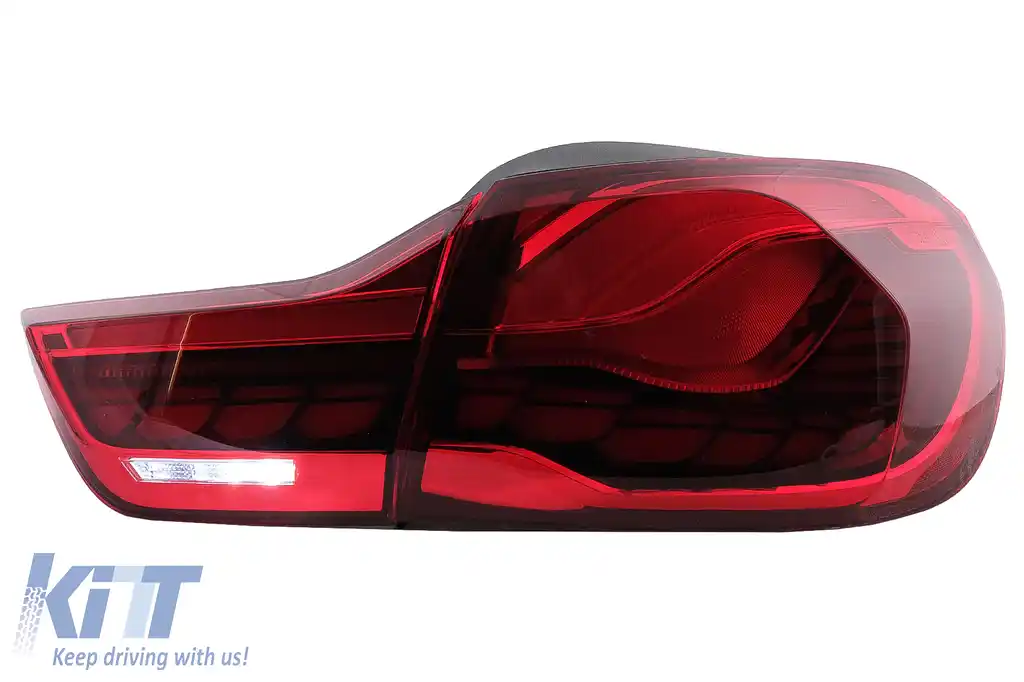 Stopuri OLED compatibil cu BMW Seria 4 F32 F33 F36 M4 F82 F83 (2013-03.2019) Rosu cu Semnal Dinamic Secvential-image-6097444