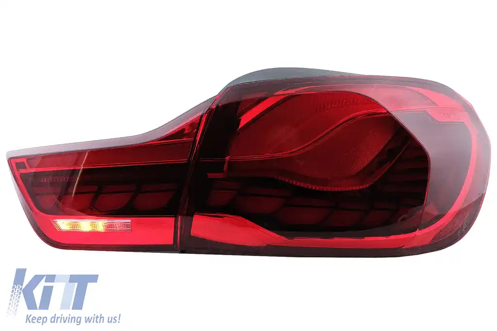 Stopuri OLED compatibil cu BMW Seria 4 F32 F33 F36 M4 F82 F83 (2013-03.2019) Rosu cu Semnal Dinamic Secvential-image-6097445
