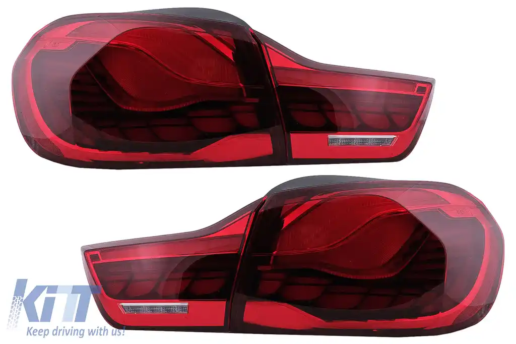 Stopuri OLED compatibil cu BMW Seria 4 F32 F33 F36 M4 F82 F83 (2013-03.2019) Rosu cu Semnal Dinamic Secvential-image-6097447