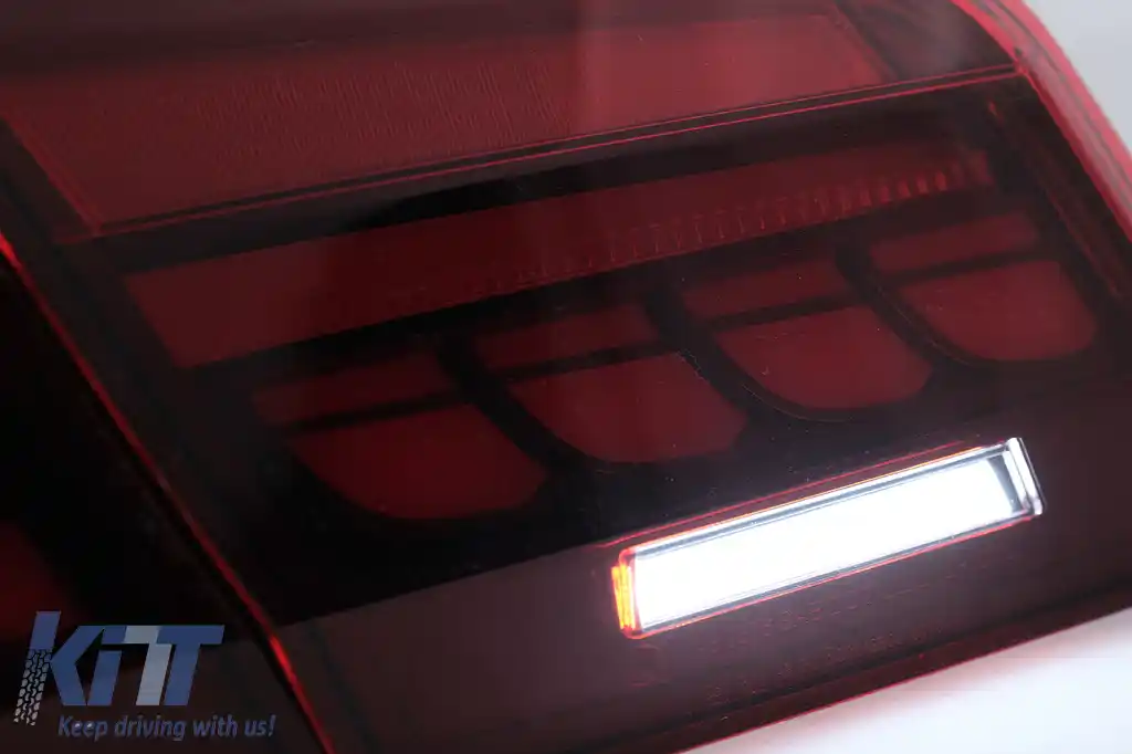 Stopuri OLED compatibil cu BMW Seria 5 F10 (2011-2017) Rosu Clar cu semnal dinamic-image-6096147