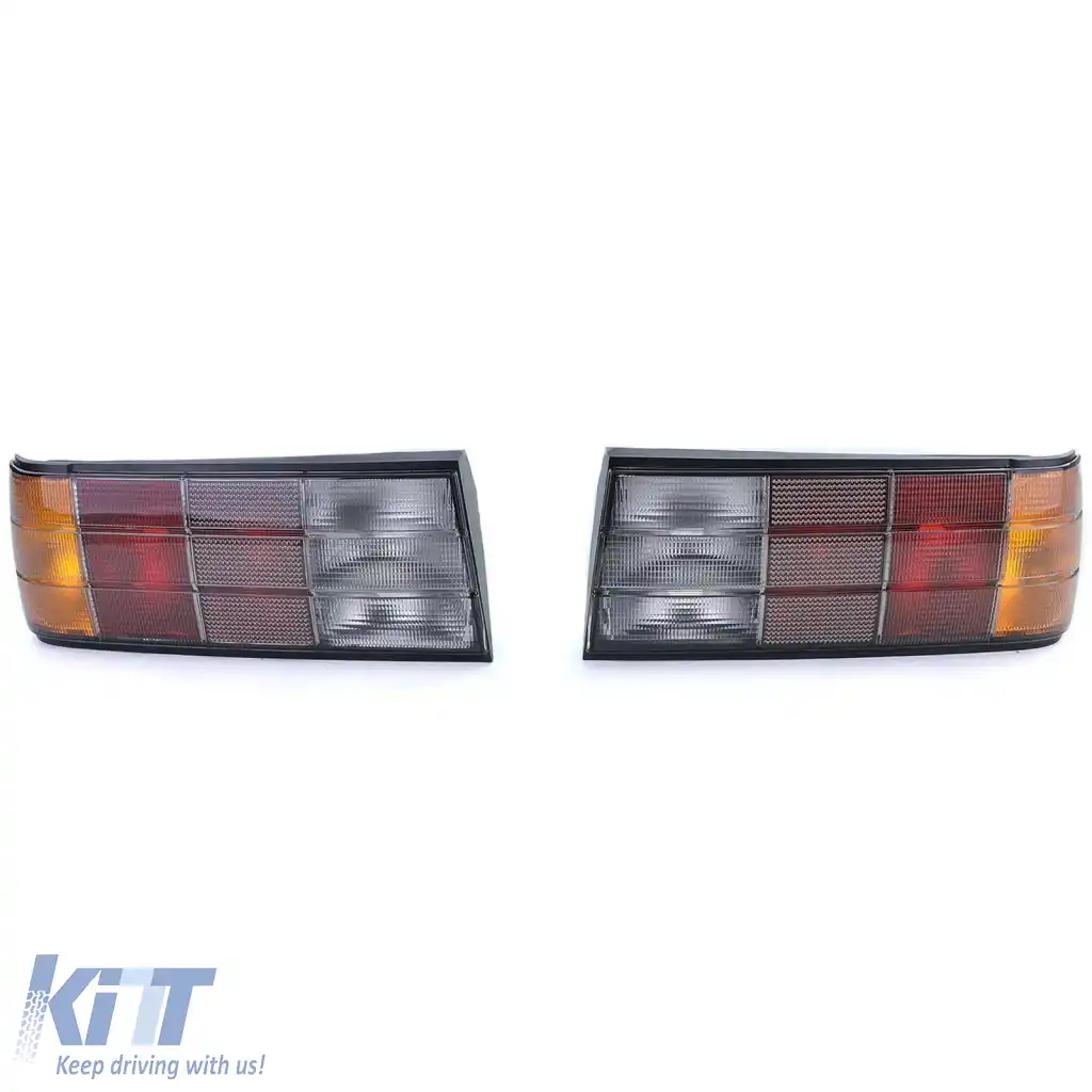 Stopuri spate negre fumurii, pereche, potrivite pentru BMW 3er E30 Limo Cabrio Touring 87-94-image-6261800