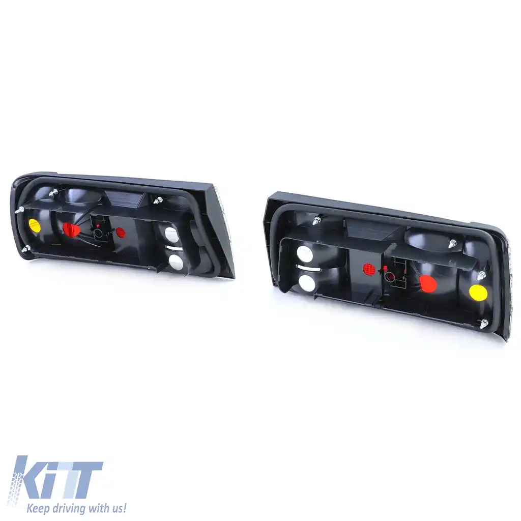 Stopuri spate negre fumurii, pereche, potrivite pentru BMW 3er E30 Limo Cabrio Touring 87-94-image-6261802