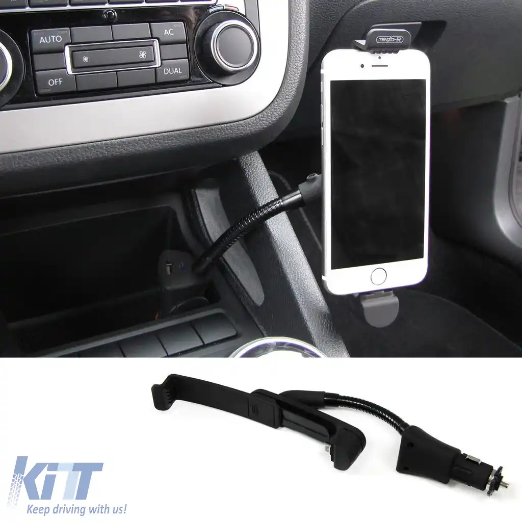 Suport activ pentru telefonul mobil în mașină cu stație de încărcare pentru iPhone 5 5C 5S 5SE 6 6S-image-6190688
