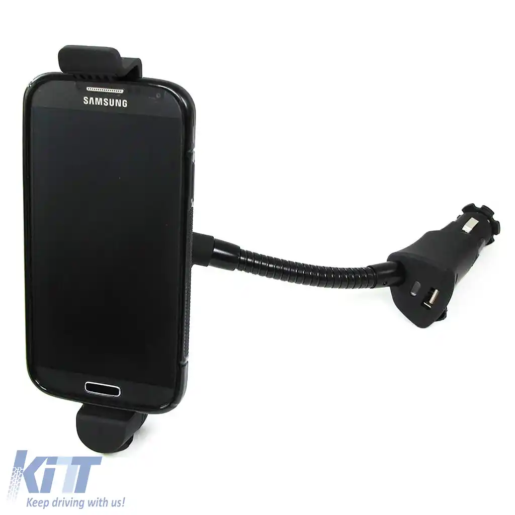 Suport activ pentru telefonul mobil în mașină cu stație de încărcare, potrivit pentru Samsung S4 S5 S6 S7 A3 A5-image-6198452