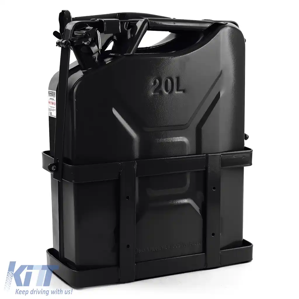 Suport canistră Suport canistră negru, potrivit pentru canistră metalică de 20L, cu închidere-image-6198751