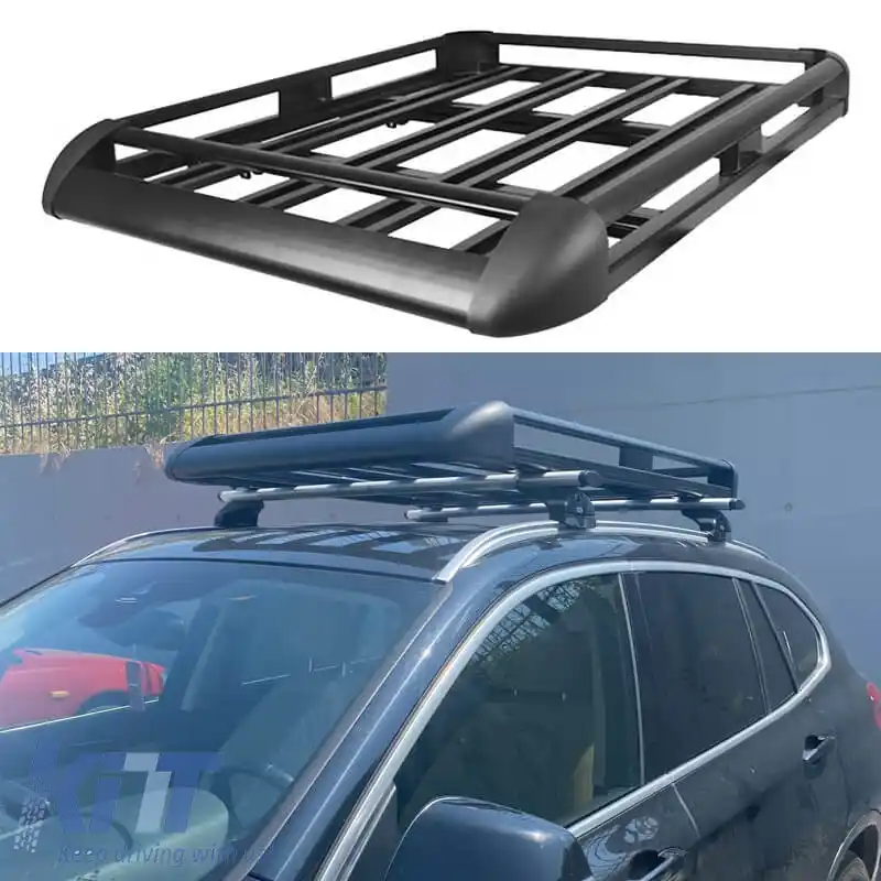 Suport de acoperiș auto din aluminiu negru Aero 140x100cm 28831-image-6309479