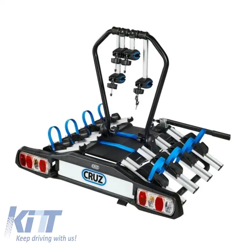 Suport de biciclete pentru remorcă Cruz Pivot R3 19 pini 940-516 negru, potrivit pentru 4 biciclete-image-6324892