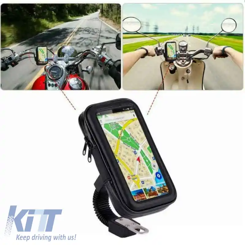 Suport de telefon pentru bicicletă / motocicletă potrivit pentru instalare cu șuruburi impermeabile-image-6294650