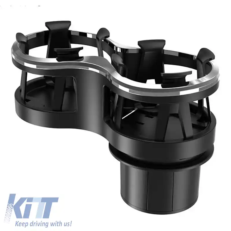 Suport Dublu pentru Cani Potrivit pentru Baza de Fixare Detasabilă Negru Nichel 22525-image-6296738