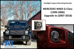 Suport Faruri compatibil cu Mercedes W463 G-Class (1990-2006) Upgrade la (2007-2018)-image-6067656
