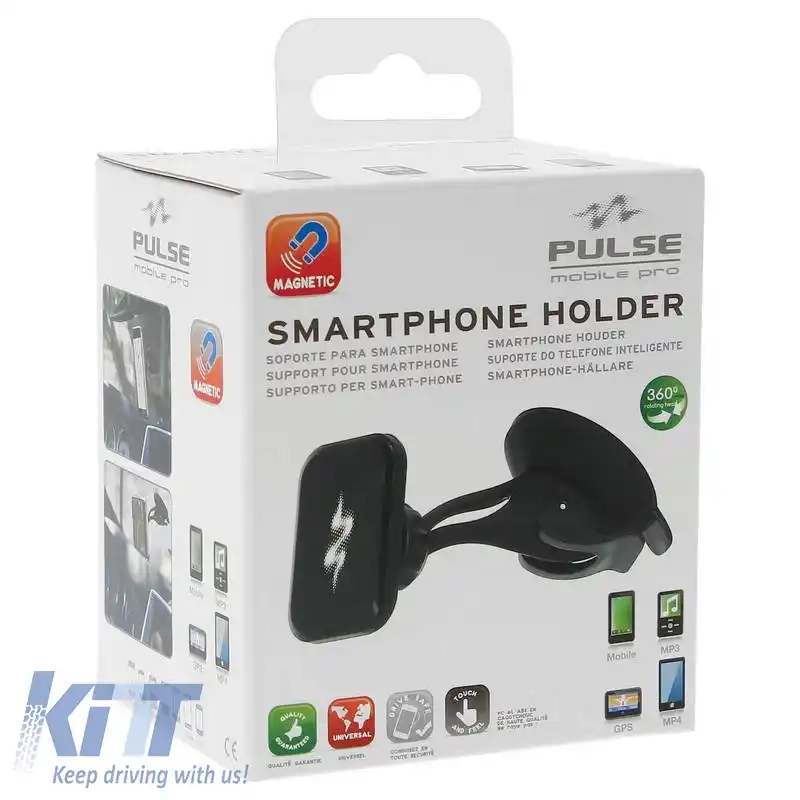 Suport magnetic pentru smartphone cu ventuză Pulse Mobile CARHLD9-image-6315579