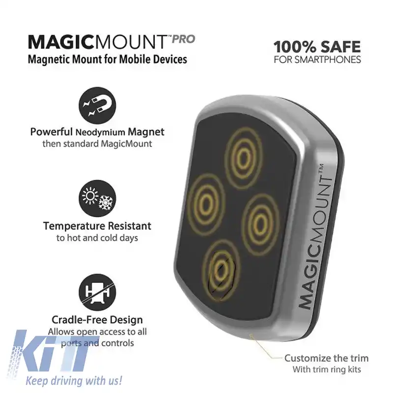 Suport magnetic potrivit pentru dispozitive mobile cu trimuri interschimbabile Scosche MPVI MagicMount Pro Vent-image-6296981