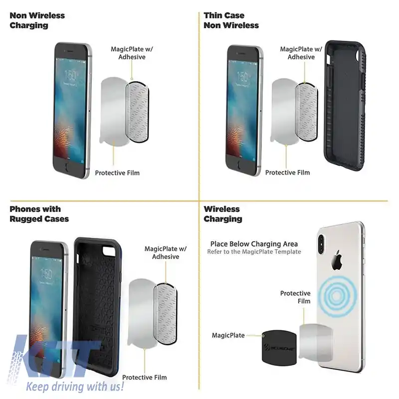 Suport magnetic potrivit pentru dispozitive mobile cu trimuri interschimbabile Scosche MPVI MagicMount Pro Vent-image-6296982