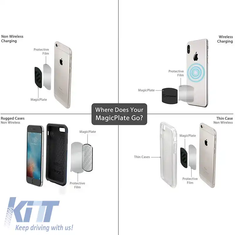 Suport magnetic potrivit pentru dispozitive mobile cu trimuri interschimbabile Scosche MPVI MagicMount Pro Vent-image-6296983