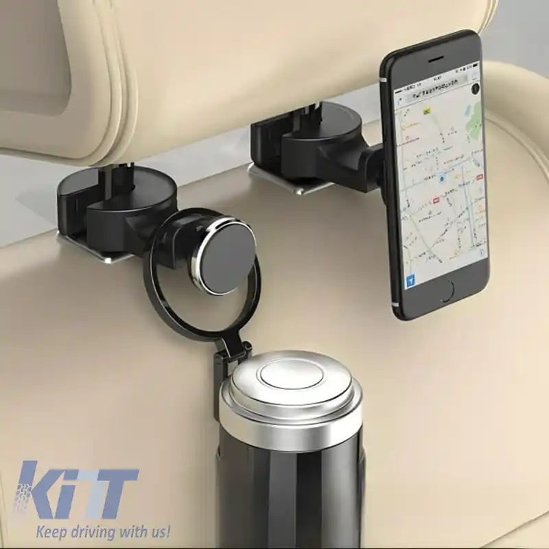 Suport Mobil Magnetic Potrivit pentru Tetiere pe Accesorii Mobile Negru 1 Bucată-image-6315283