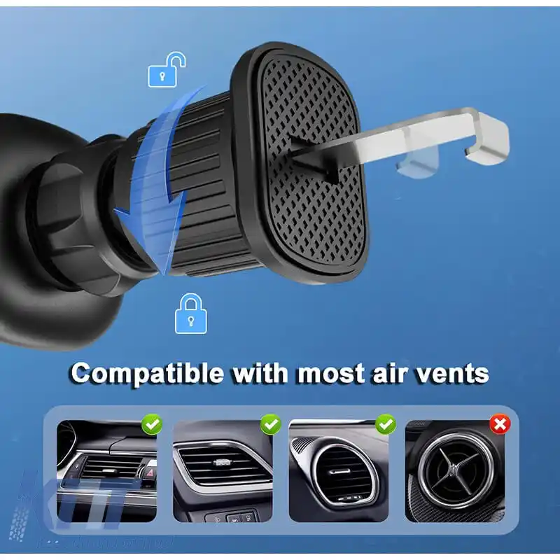 Suport Mobil Magnetic Potrivit pentru Ventilațiile Auto pe Accesorii Mobile Negru 1 Bucată-image-6315322
