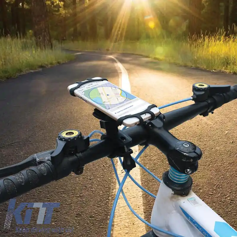 Suport mobil potrivit pentru bicicletă pe accesorii mobile Negru 1 bucată-image-6315308