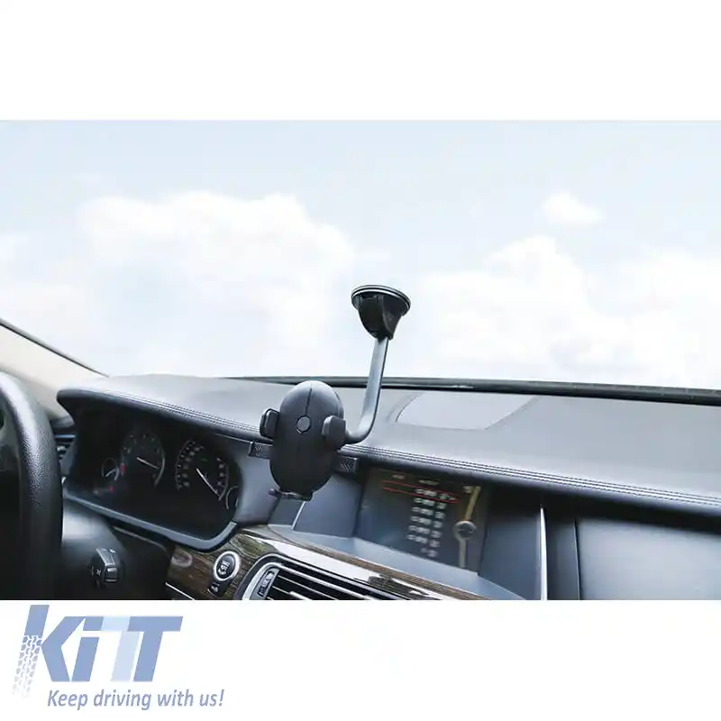 Suport mobil potrivit pentru parbriz cu ventuză și braț flexibil pe accesorii mobile negru 1 bucată-image-6315343