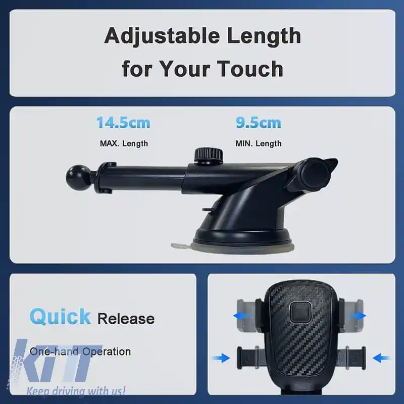 Suport mobil potrivit pentru tabloul de bord cu cârlige și unghi ajustabil pe accesorii mobile Negru 1 bucată-image-6316342