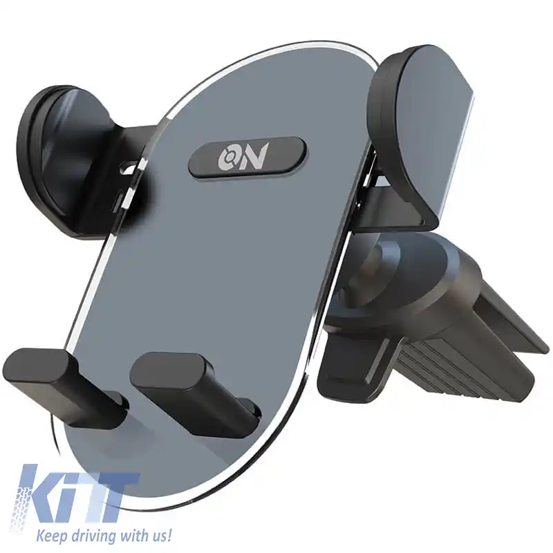 Suport mobil potrivit pentru tabloul de bord și pentru ventilațiile auto, cu braț și cârlige ajustabile pentru accesorii mobile, negru, 1 bucată.-image-6315292