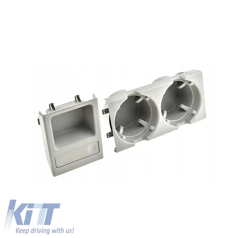 Suport pentru cană cu suport pentru monede, potrivit pentru BMW 3 E46 Gri S9922-image-6296845