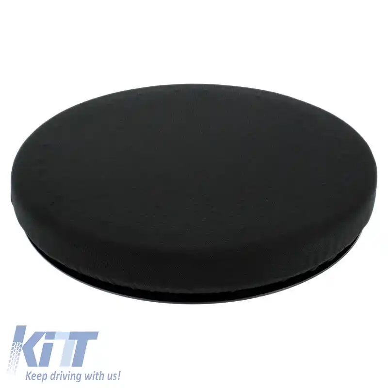 Suport pentru șezut Anatomic / Perna ortopedică din spumă cu memorie și gel Rotativ RK19009 40x6cm Negru 1 buc-image-6294745
