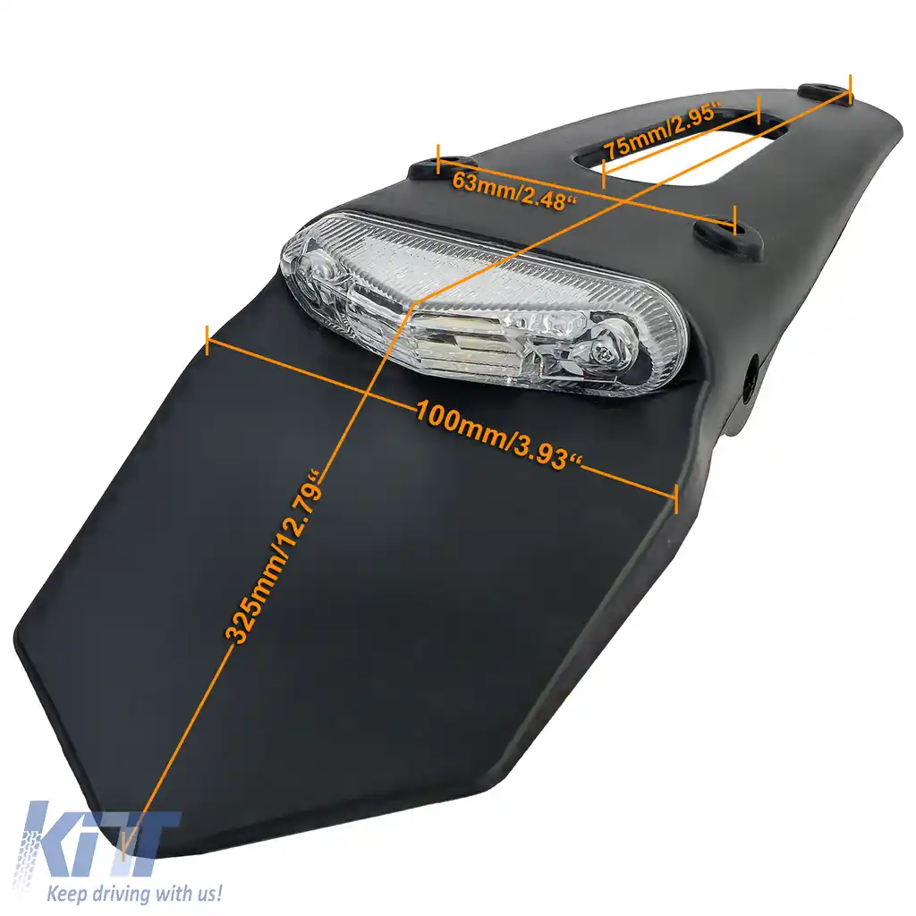 Suport pentru plăcuța de înmatriculare cu LED-uri pentru motocicletă, potrivit pentru Enduro Cross Sumo E-mark-image-6258601