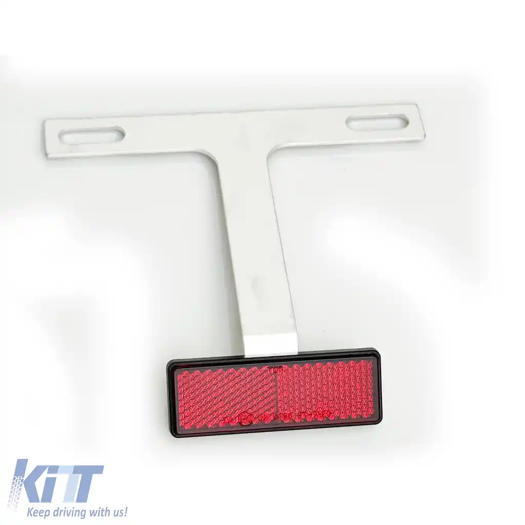Suport universal pentru plăcuța de înmatriculare din aluminiu pentru motocicletă cu reflector